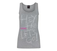 Vanilla Underground Ramones Womens Grey Text Print Vest (Large)