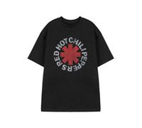 Vanilla Underground Red Hot Chili Peppers Unisex Black Logo T-Shirt Short Sleeved T-Shirt (Large)