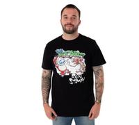 Vanilla Underground Ren & Stimpy Unisex Black Graffiti Short Sleeved T-Shirt (Small)