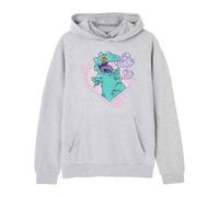 Vanilla Underground Rugrats Womens Grey Reptar Love Hoodie (Large)