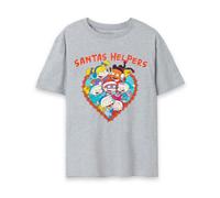 Vanilla Underground Rugrats Womens Grey Santas Helpers Short Sleeved T-Shirt (X-Large)