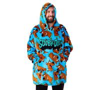 Vanilla Underground Scooby Doo Mens Blue Character Aop Blanket Hoodie (One Size)
