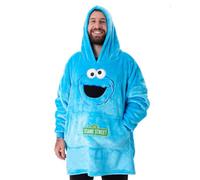 Vanilla Underground Sesame Street Unisex Blue Cookie Monster Blanket Hoodie (One Size)