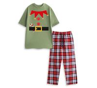 Vanilla Underground Show Me The Merch Unisex Green Elf Short Sleeve Long Leg Pyjama Set (Small)