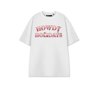 Vanilla Underground Show Me The Merch Unisex White Howdy Holidays Short Sleeved T-Shirt (Small)