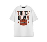 Vanilla Underground Show Me The Merch Unisex White Touch Down Season Short Sleeved T-Shirt (Medium)