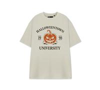 Vanilla Underground Show Me The Merch Womens Beige Halloween Town Short Sleeved T-Shirt (Medium)