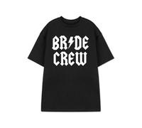 Vanilla Underground Show Me The Merch Womens Black Bride Crew Short Sleeved T-Shirt (X-Large)
