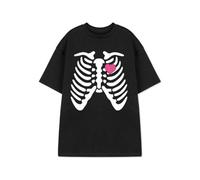Vanilla Underground Show Me The Merch Womens Black Ribcage Short Sleeved T-Shirt (Large)