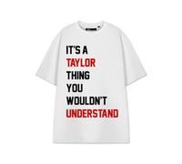 Vanilla Underground Show Me The Merch Womens White It's A Taylor Thing Short Sleeved T-Shirt (Medium)
