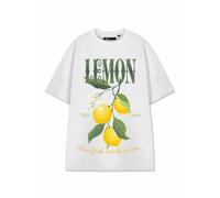 Vanilla Underground Show Me The Merch Womens White Lemon Short Sleeved T-Shirt (Medium)