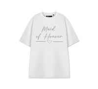 Vanilla Underground Show Me The Merch Womens White Maid Of Honour Short Sleeved T-Shirt (Medium)