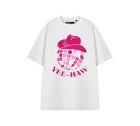 Vanilla Underground Show Me The Merch Womens White Yee-Haw Short Sleeved T-Shirt (Large)