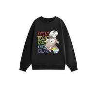 Vanilla Underground Show Me The Merch Yugo Unisex Black Rainbow Sweatshirt (X-Large)