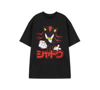 Vanilla Underground Sonic The Hedgehog Shadow Mens Black Japanese Short Sleeved T-Shirt (Large)