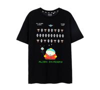 Vanilla Underground South Park Mens Black Alien Invaders Short Sleeved T-Shirt (Large)