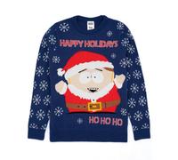 Vanilla Underground South Park Mens Blue Eric Cartman Christmas Jumper (Small)