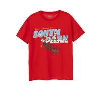 Vanilla Underground South Park Mens Red Season's Greetings Short Sleeved T-Shirt (Small)