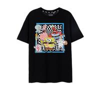 Vanilla Underground Spongebob Squarepants Mens Black Checkerboard Group Short Sleeved T-Shirt (X-Large)