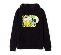 Vanilla Underground Spongebob Squarepants Mens Black Spongebob Skull Hoodie (X-Large)