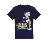 Vanilla Underground Spongebob Squarepants Mens Blue Squidward Short Sleeved T-Shirt (Small)