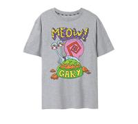 Vanilla Underground Spongebob Squarepants Mens Grey Meow Gary Short Sleeved T-Shirt (Large)