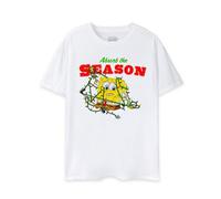 Vanilla Underground Spongebob Squarepants Unisex White Absorb The Season Short Sleeved T-Shirt (Large)