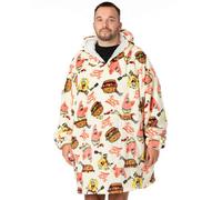Vanilla Underground Spongebob Squarepants Unisex White Krabby Patty Blanket Hoodie (One Size)