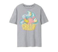 Vanilla Underground Spongebob Squarepants Womens Grey Patrick Chillin Short Sleeved T-Shirt (Xxx-Large)