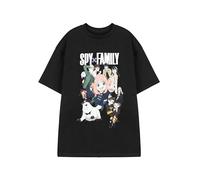 Vanilla Underground Spy Family Cartoon Characters T-Shirt | Black SPY x Family Graphic Tee | Unisex Adults Classic Crew Neck Top | Plain Short Sleeve Casual Wear Pull-On Apparel