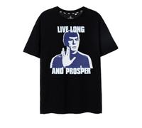 Vanilla Underground Star Trek Mens Black Live Long And Prosper Short Sleeved T-Shirt (Medium)