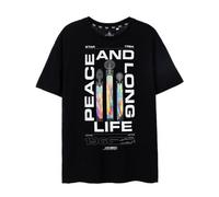 Vanilla Underground Star Trek Mens Black Peace And Long Life Short Sleeved T-Shirt (Medium)