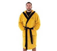 Vanilla Underground Star Trek Mens Yellow Hooded Bathrobe (Medium)