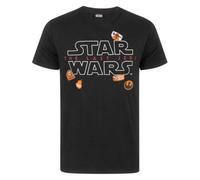 Star Wars Men's Adult Short Sleeved T-Shirt (Black) in Black | Size: Large Star Wars Black L