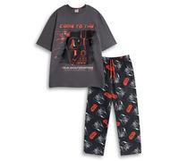 Star Wars Darth Vader Men's Grey and Black Short Sleeve Long Leg Pyjama Set | Cotton Blend Sleepwear with 'COME TO THE DARKSIDE' Graphic | Cartoon Nightwear Merch - Small