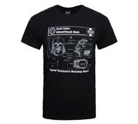 Vanilla Underground Star Wars Mens Black Darth Vader Short Sleeved T-Shirt (Small)