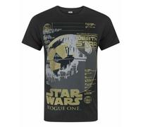Vanilla Underground Star Wars Mens Black Death Star Print Short Sleeved T-Shirt (Medium)