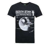 Vanilla Underground Star Wars Mens Black Death Star Print Short Sleeved T-Shirt (Small)