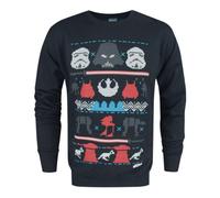 Star Wars Men's Adult Christmas Jumper (Blue) in Blue | Size: 2XL Star Wars Blue 2XL