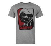 Vanilla Underground Star Wars Mens Grey Darth Vader Short Sleeved T-Shirt (Medium)