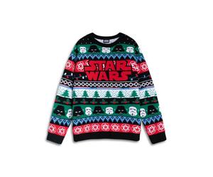Vanilla Underground Star Wars Mens Multicoloured Logo Christmas Jumper (Medium)