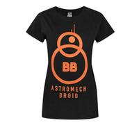 Star Wars Women's Adult Short Sleeved T-Shirt (Black) in Black | Size: Large Star Wars Black L