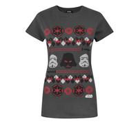 Vanilla Underground Star Wars Womens Grey Darth Vader Short Sleeved T-Shirt (Large)