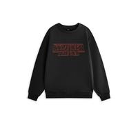 Vanilla Underground Stranger Things Unisex Black Neon Sweatshirt (Large)