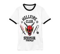 Vanilla Underground Stranger Things Unisex White Hellfire Short Sleeved T-Shirt (Xxx-Large)