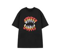 Vanilla Underground Street Sharks Mens Black Short Sleeved T-Shirt | Retro Logo Graphic Tee | Vintage Cartoon Apparel Merchandise Gift | Jawsome Shark Print Top for Men