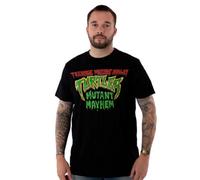 Vanilla Underground Teenage Mutant Ninja Turtles Mens Black Mutant Mayhem Logo Short Sleeved T-Shirt (X-Large)