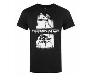 Vanilla Underground Terminator Mens Black Movie Graphic Print Short Sleeved T-Shirt (Large)