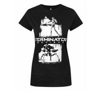Vanilla Underground Terminator Womens Black Movie Graphic Short Sleeved T-Shirt (Xx-Large)