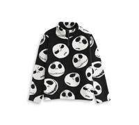 Disney The Nightmare Before Christmas Jack Skellington Womens Black Fleece Jumper | Long Sleeve Print Top for Halloween | Casual Wear | The Nightmare Before Christmas Merch - X-Large